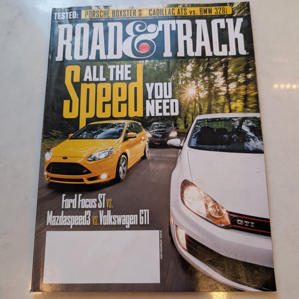 Road & Track Magazine November 2012 All the Speed You Need